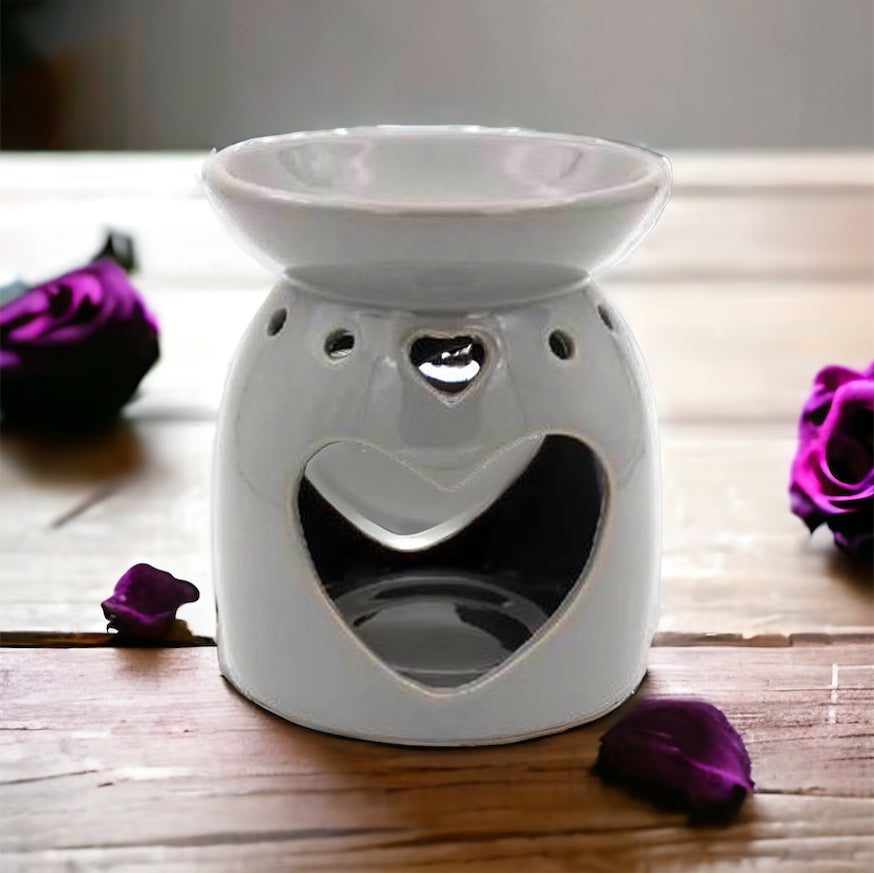 Grey Heart Ceramic Burner